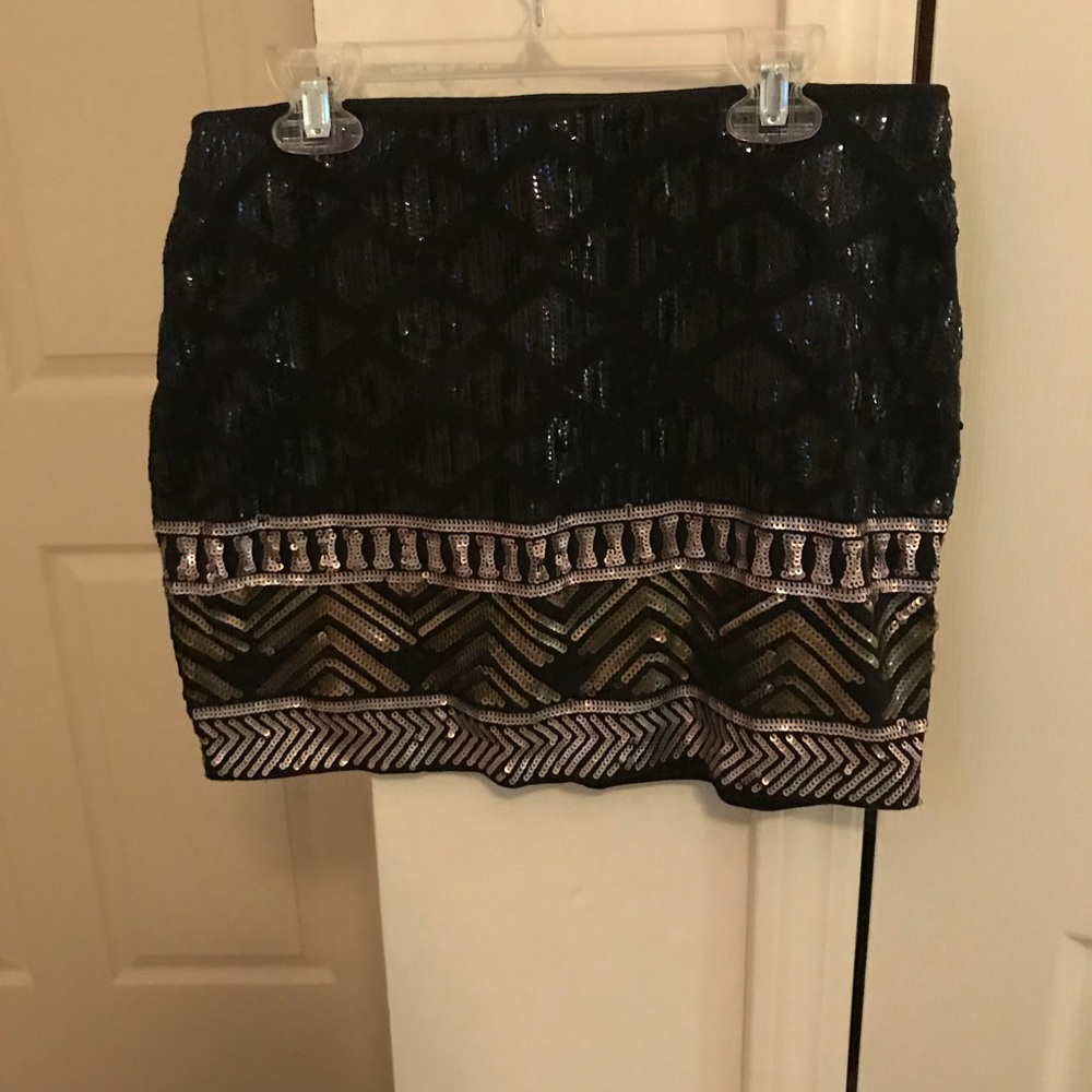 Black and Gold Sequin skirt